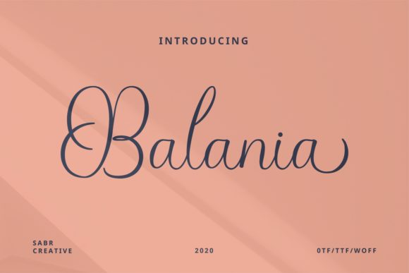 Balania: Elevate Your Digital Typography with a Handwritten Font for Modern Marketers