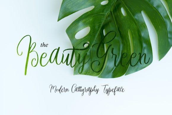 Beauty Green: Elevating Campaign Typography with Elegant Script