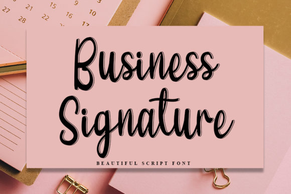 Business Signature: An Elegant Script Font for Editors