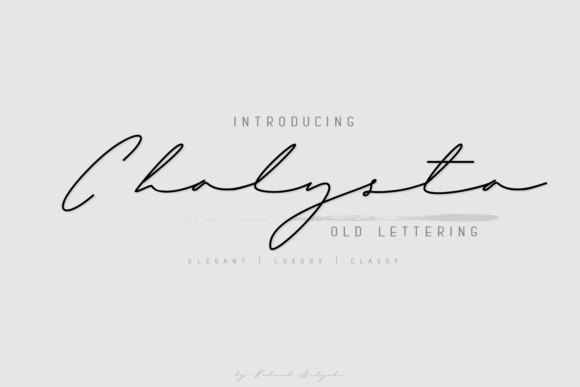 Chalysta: A Handwritten Font for Modern Web and Digital Design