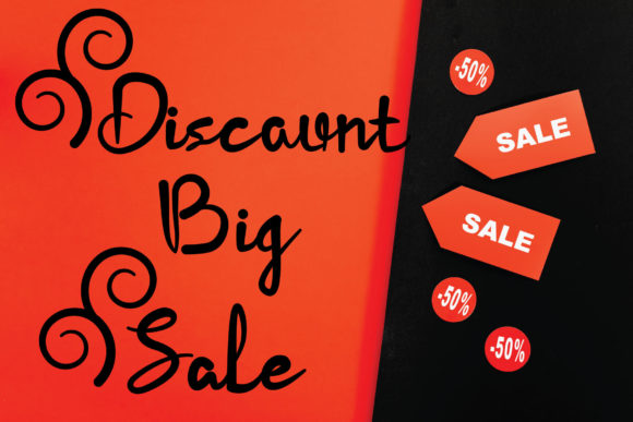 Discount Big Sale: A Retro Handwritten Font for Brands