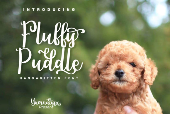 Fluffy Puddle: A Handwritten Font for Crafters and Product Designers