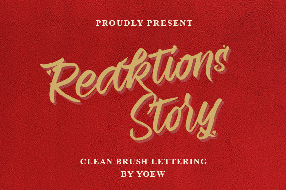 Reaktions Story: A Bold Handwritten Font for Crafters and Product Makers