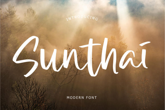 Sunthai: A Modern Script Font for Editorial Design