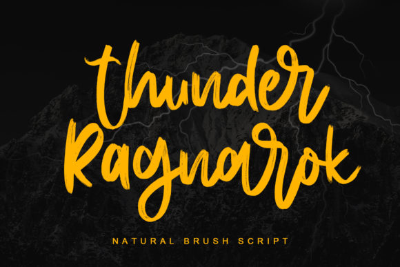 Thunder Ragnarok: A Bold Script Font for Modern Editorial Design